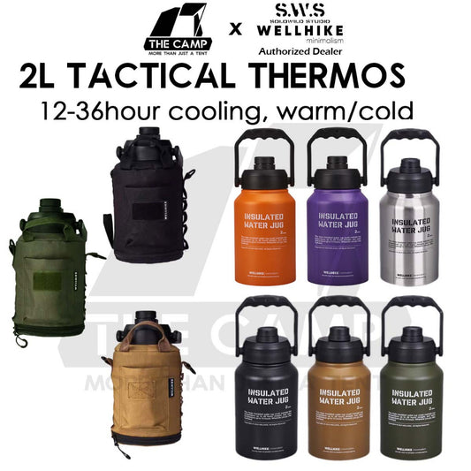 Wellhike SWS 2L Thermos Bottle Tactical Portable Outdoor Camping Travel Stainless Steel 304 Ice Bucket Case