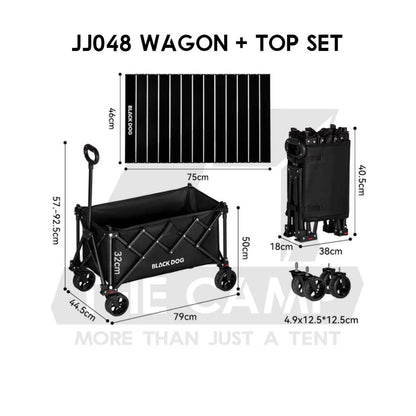 Blackdog Camping Wagon Cart Thickwheel Citywalk 150L 200L 320L 380L 450L Trolley Table Top BD-TC002 CBD2450JJ014