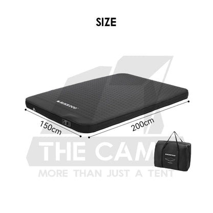 Blackdog 12cm Auto Inflate Cloud Sponge Bed Double Queen Outdoor Camping Mattress Tilam Hitam Black CBD2450WS043