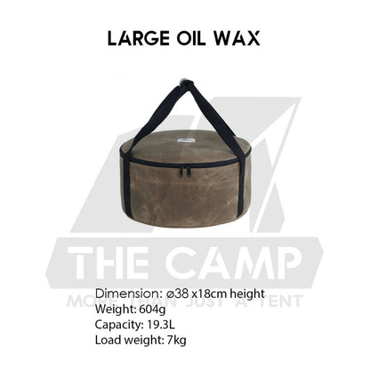 Naturehike Multipurpose Round Storage Bag Canvas Oil Wax Portable Camping Outdoor Flysheet Tarp Nail Peg Table NH20PJ129