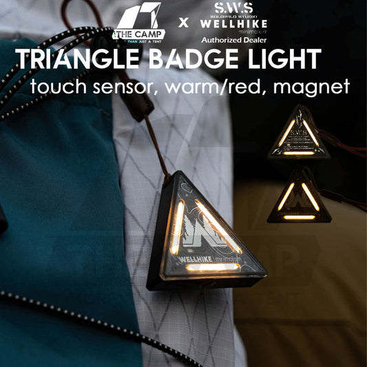 Wellhike SWS Triangle Badge Light Touch Sensor Outdoor Camping Rope Hanging Warning Lamp Flashlight Safety Lampu Tali