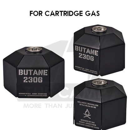 Wellhike SWS Metal Gas Cover / Sleeve Tactical Style Outdoor Camping Butane Protective Case Canister Cartridge