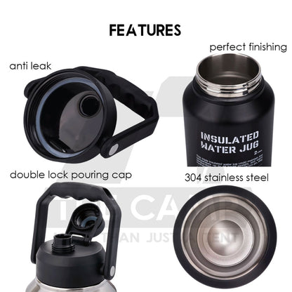 Wellhike SWS 2L Thermos Bottle Tactical Portable Outdoor Camping Travel Stainless Steel 304 Ice Bucket Case
