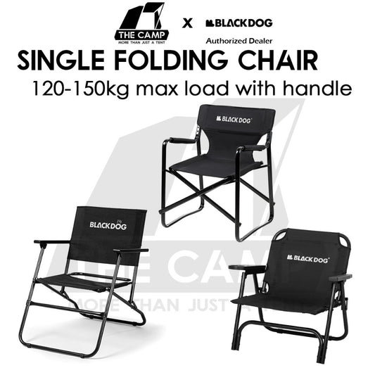 Blackdog Foldable Chair Single Chairs V2 Director Chair Folding Camping Outdoor Tent Table Black BD-YZ002 CBD2450JJ025