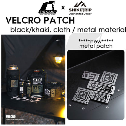 Shinetrip ST05 Tactical Velcro Patch Nylon Metal Military Badge Sticker Outdoor Camping Gas Cover Sleeve Chair Table Bag