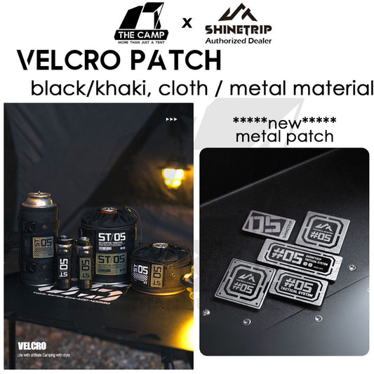 Shinetrip ST05 Tactical Velcro Patch Nylon Metal Military Badge Sticker Outdoor Camping Gas Cover Sleeve Chair Table Bag