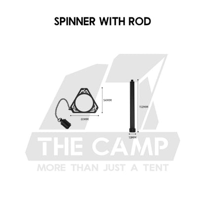 Shinetrip 19 Tornado Light Accessories Spinner Aeroplane Lamp Rod Holder 1/4 Spinning Nut Lamp Outdoor Camping Tactical