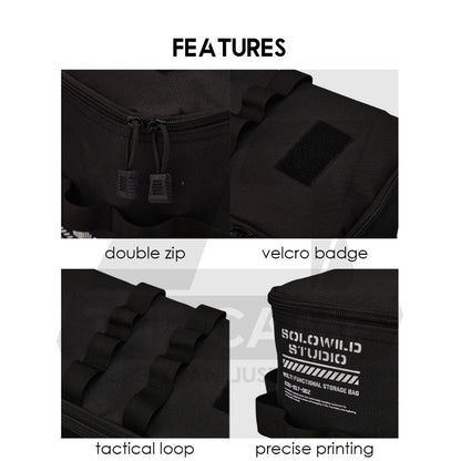 Wellhike SWS Tactical Storage Bag for Kettle Pot Utensil Outdoor Camping Cookware Equipment Stove Organizer Beg