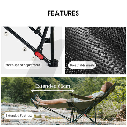 Naturehike T05 Reclining Chair with Mesh Head Rest Foot Rest Recliner Outdoor Camping Kerusi Healing CNK2550JJ023