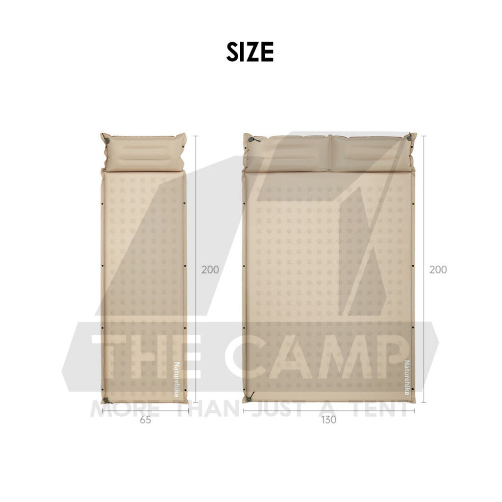 Naturehike Sponge Bed with Pillow Auto Inflate 6cm Joinable Outdoor Camping Mattress Inflatable Pad Tilam CNK2550WS025