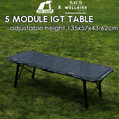 Wellhike SWS 5 Unit IGT Table Adjustable Height Expandable Side Stove Acrylic Wood Plate Lamp Pole Water Dispenser