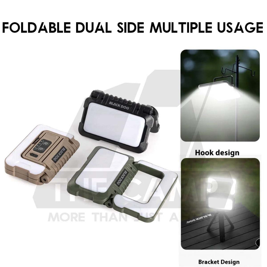 Blackdog Dual Side Foldable Light with Tripod Outdoor Camping Hanging LED Floodlight Latern Lampu CBD2550ZM033