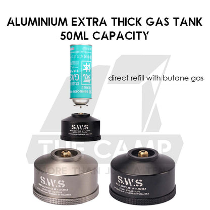 Wellhike SWS Gas Tank Refillable Reusable Lamp Extension Rod Foldable Stove Aluminium Butane Gas
