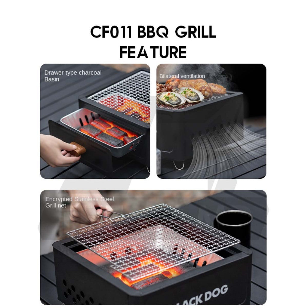 Blackdog Charcoal BBQ Grill Fire Pit Stove Outdoor Camping Folding Foldable Barbecue Firepit CBD2450CF010 CBD2300CF011