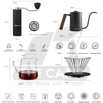 MHW-3BOMBER M1 Drip Coffee Gift Set Grinder Pour Over Set Coffee set 7 pcs Set Outdoor Camping CS5466