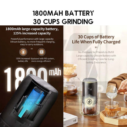 Cliton Electric Grinder Auto Stop Ceramic / 420 Stainless Steel Burr Coffee Machine Maker Outdoor KMDJ-2CW KMDJ-2AW