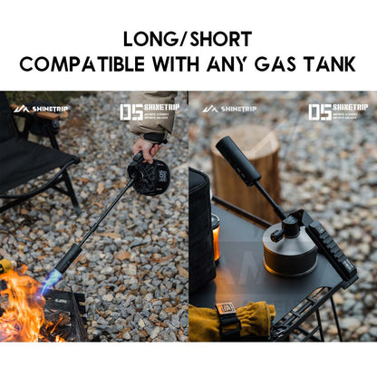 Shinetrip Flame Torch Gun Outdoor Camping High Power Firepit Fire Pit Burner Gas Adaptor Butane Flame Thrower A574