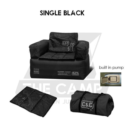 CC Inflatable Air Sofa Single /  Double Day Dream Outdoor Camping Optional Groundsheet Mat Leisure Inflation Lazy Bed