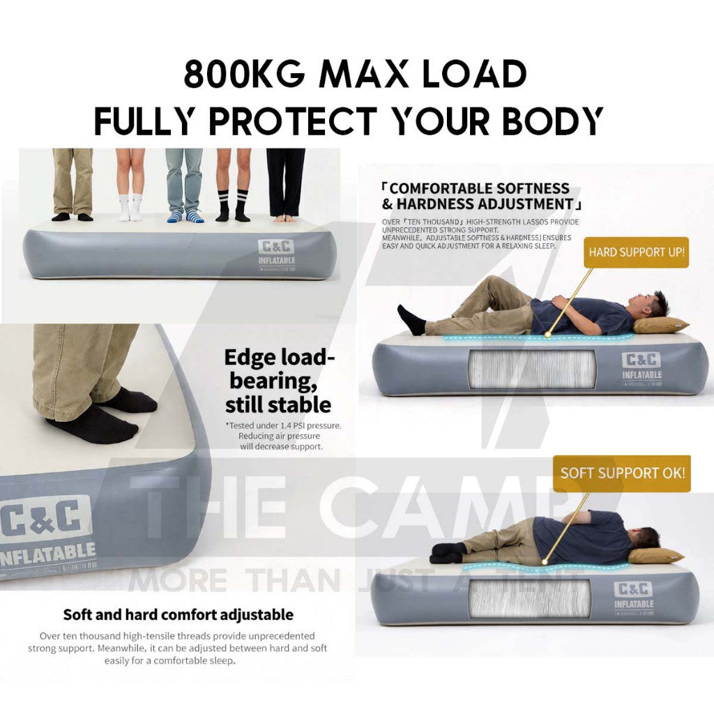 CC Drop Stitch Air Mattress with Bed Sheet Bed Cover 30cm Sponge Outdoor Camping Tilam Cadar