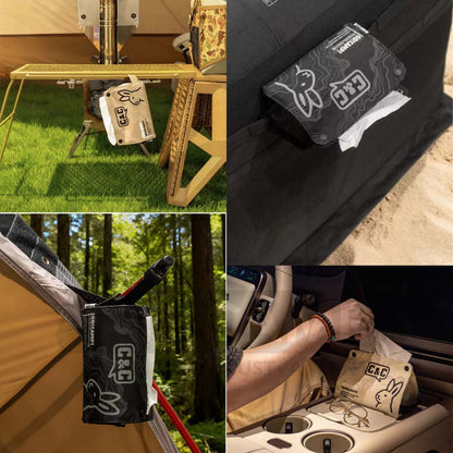 CC Double Layer Tissue Box Cover Outdoor Camping Accessories Picnic Hiking Fishing Home Use