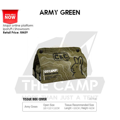 CC Double Layer Tissue Box Cover Outdoor Camping Accessories Picnic Hiking Fishing Home Use