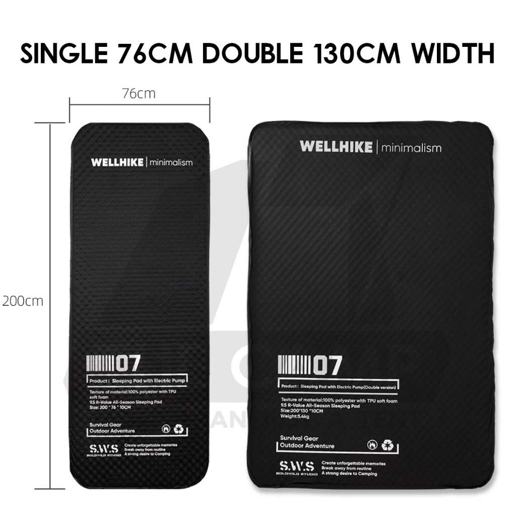 Wellhike SWS 3D Sponge Bed 10cm R Value 9.5 Outdoor Camping 10cm Sponge 3D Mattress Bed Katil Tilam