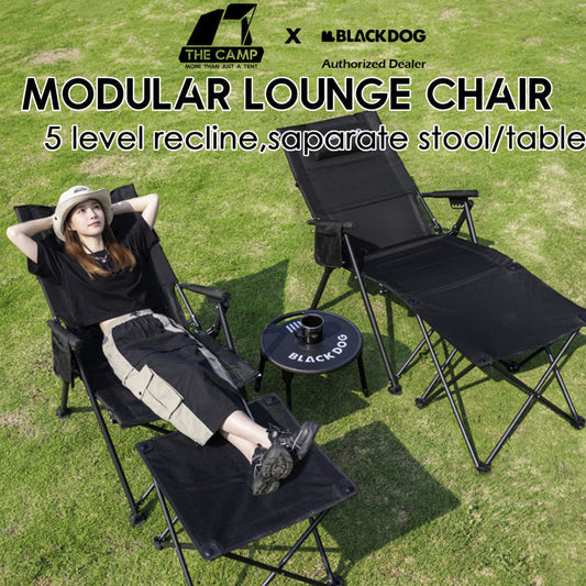 Blackdog Modular Lounge Chair Recliner Stool Foot Rest Folding Adjustable Chair Reclining Outdoor Camping CBD2650JJ016