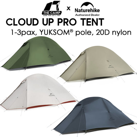 Naturehike Cloud Up PRO Tent 1 2 3 Pax Person Ultralight Waterproof Outdoor Camping Khemah Hiking CNK2350WS020