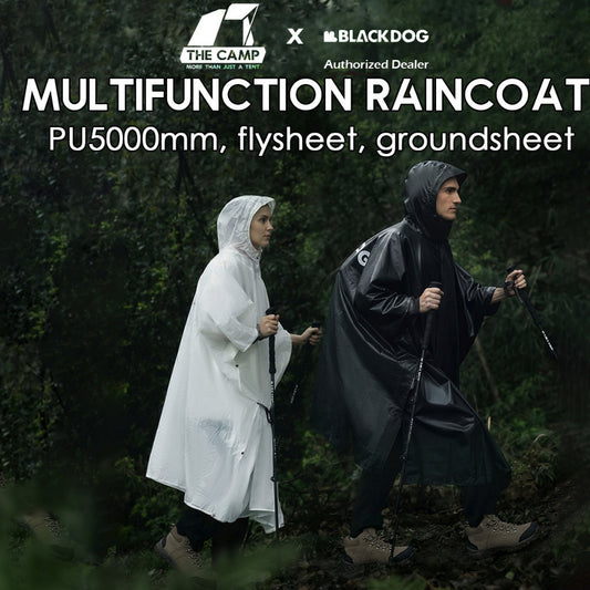 Blackdog Raincoat Poncho Flysheet Groundsheet Tactical 3 in 1 Multifunction Outdoor Camping Hiking CBD2550FS013
