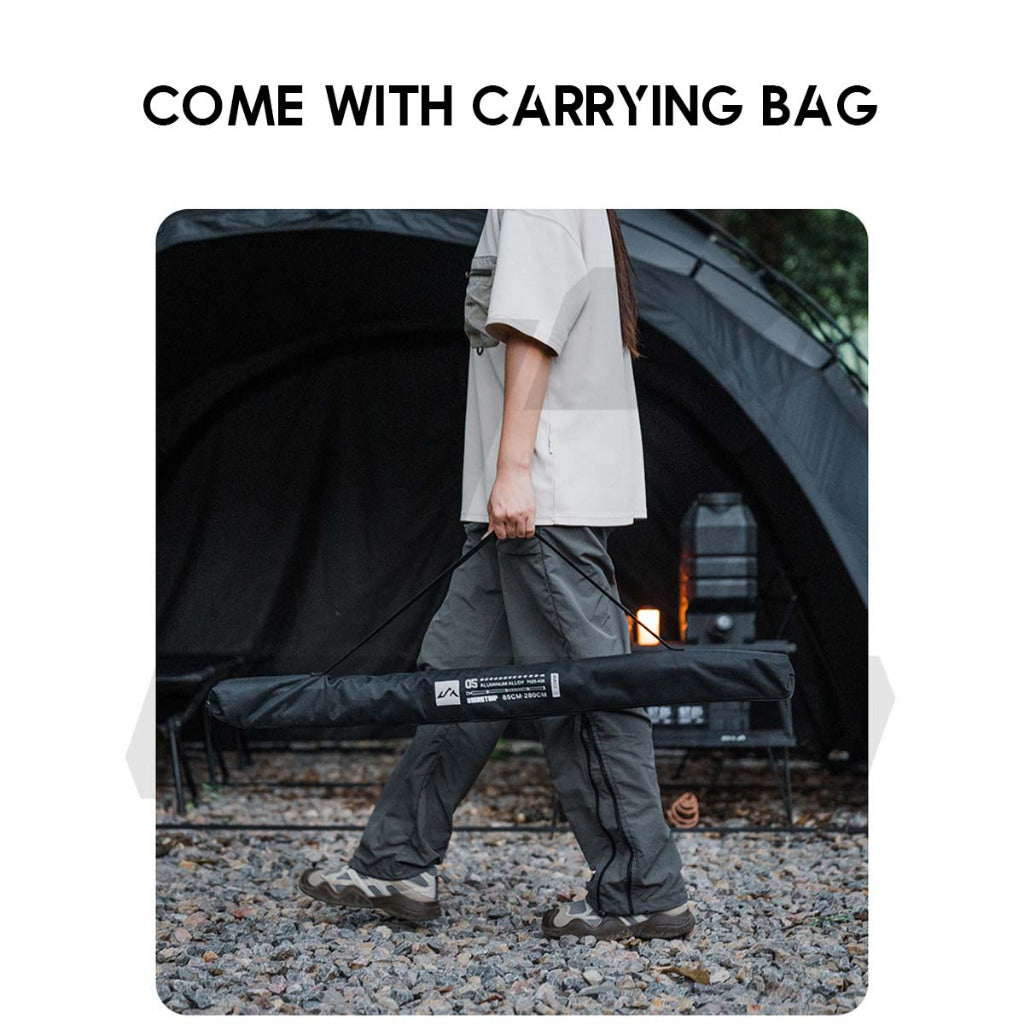 Shinetrip 2.8m Adjustable Pole Rod Quick Adjust for Flysheet Tarp Tent Camping Bag Hiking Awning Tactical Style A561