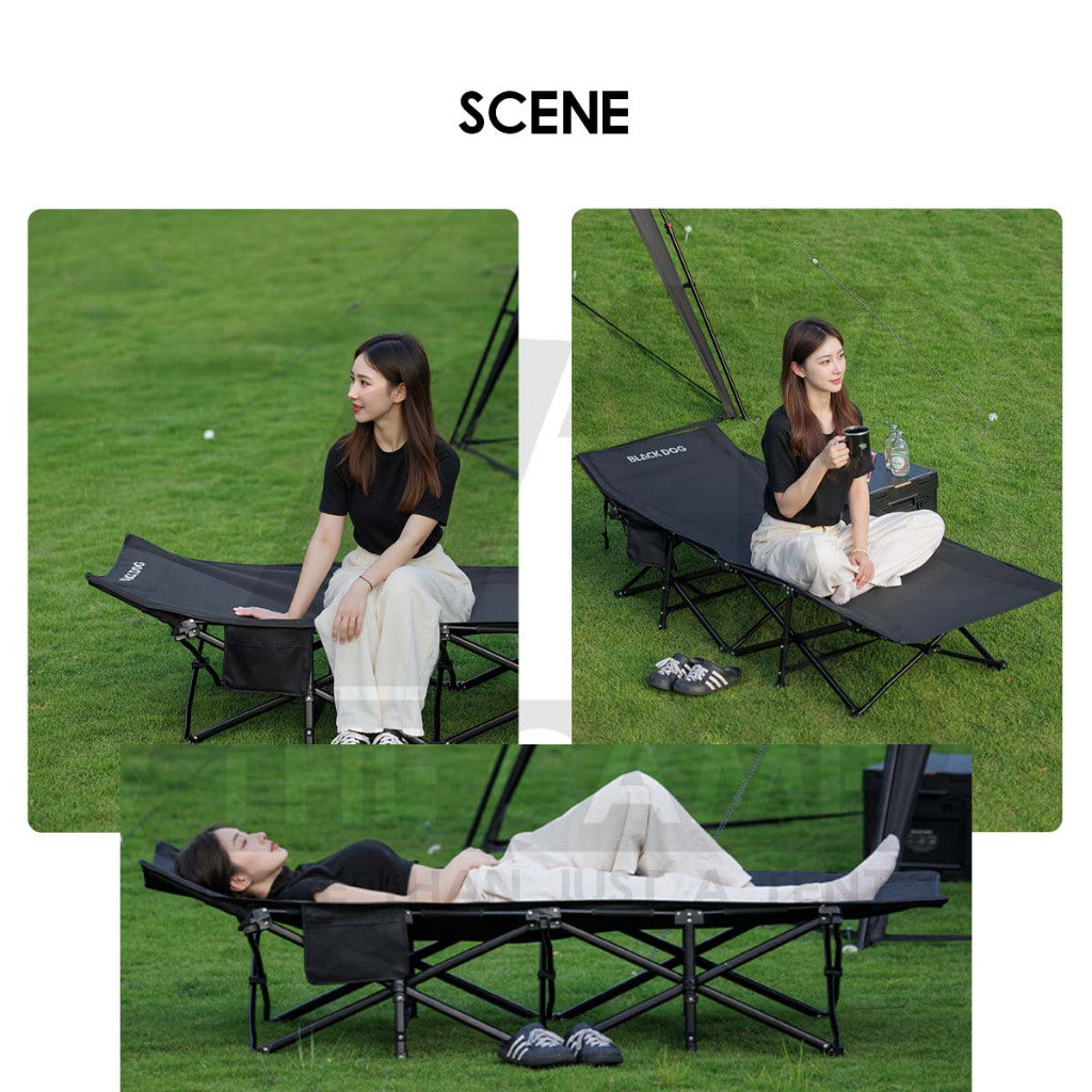 Blackdog Folding Cot Bed Quick Fold 70cm Width Foldable Sleeping Mat Outdoor Camping Mattress Katil Tilam CBD2550WS059