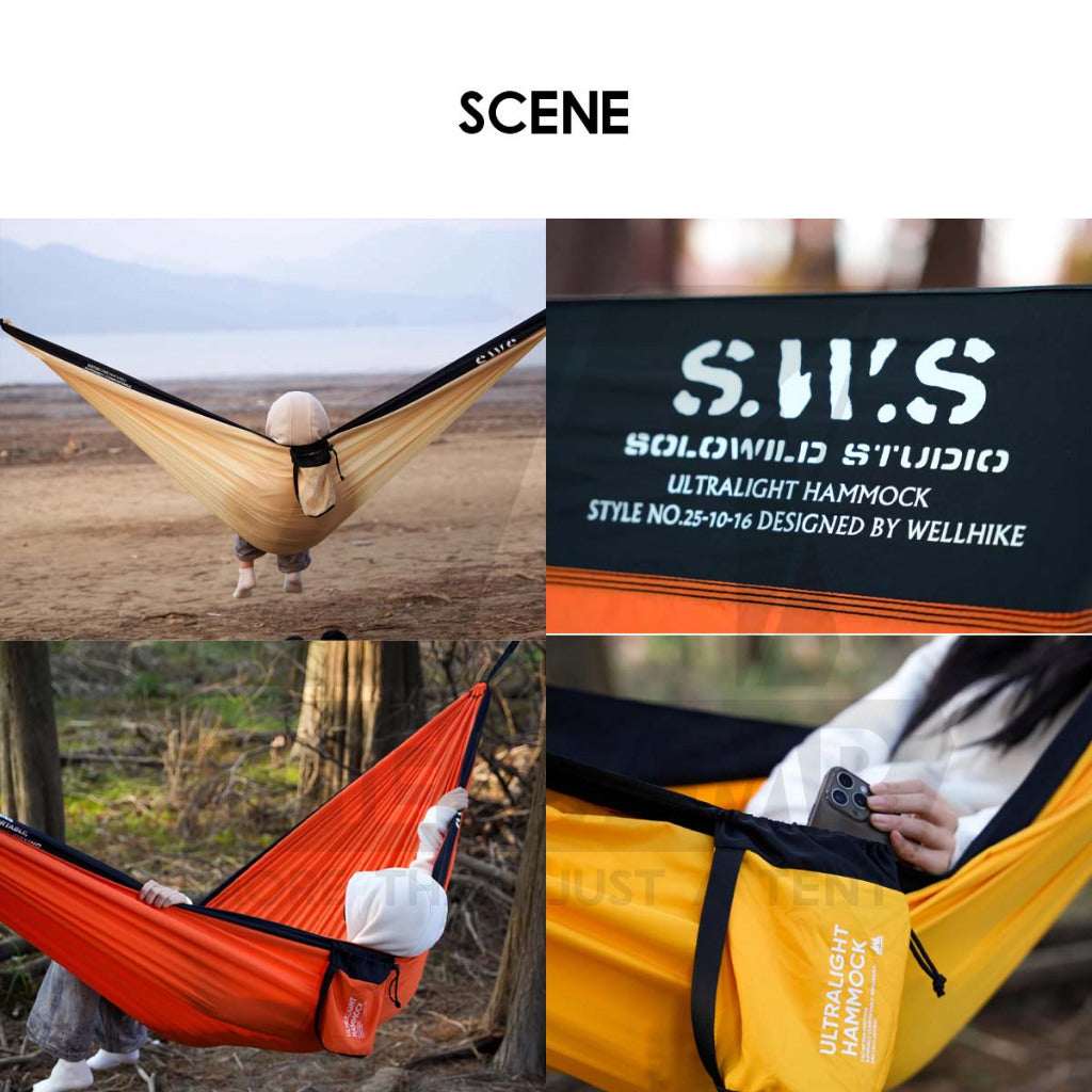 Wellhike SWS Hammock Double Ultralight Portable Hanging Outdoor Camping Bed Buaian Gantung