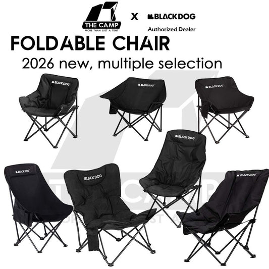 Blackdog Foldable Chair Camping Outdoor Foldable Folding Moon Chair Tent Table Flysheet Black CBD2300JJ020 CBD2300JJ026