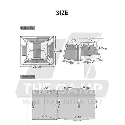 Vidalido Wish House Air Tent with Optional TPU Side Door Combine with Star Island PU2000mm Khemah Angin