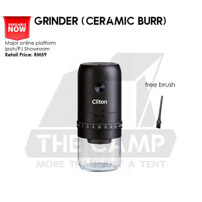 Cliton Electric Grinder Auto Stop Ceramic / 420 Stainless Steel Burr Coffee Machine Maker Outdoor KMDJ-2CW KMDJ-2AW