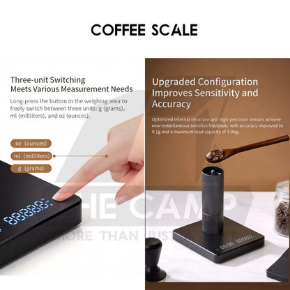 Cliton Coffee Scale Rechargeable Battery Kitchen Scale Digital Electronic Weight with Auto Timer Barista CL-KFC01