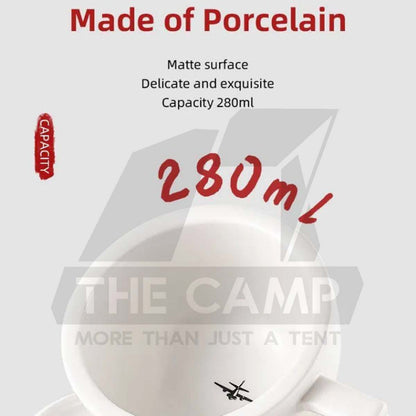 MHW-3BOMBER 280ml Ceramic Coffee Cup & Saucer Set Premium Latte Cappuccino Espresso Mug Barista Cup Coffee Mug