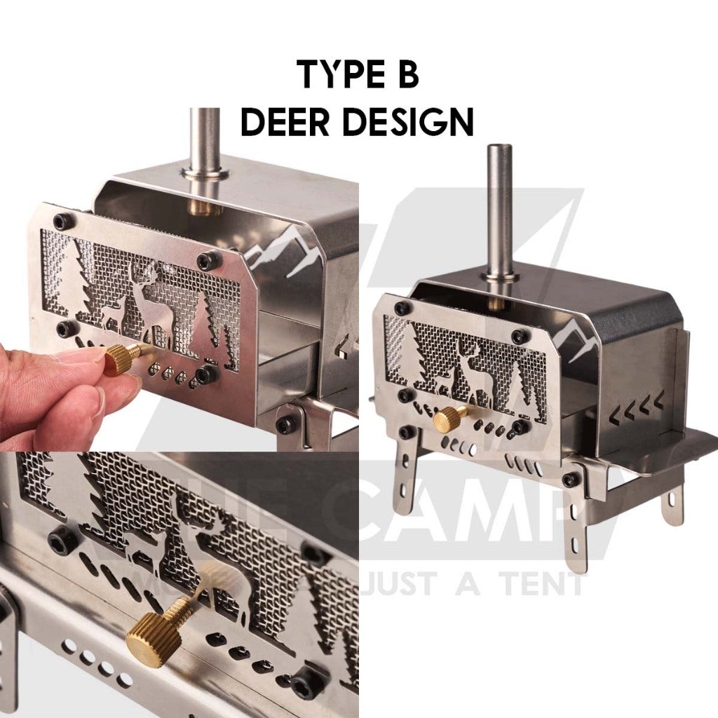 Wellhike SWS Mini Burner Firepit Incense Aroma Box Holder Firewood Fire Wood Rack