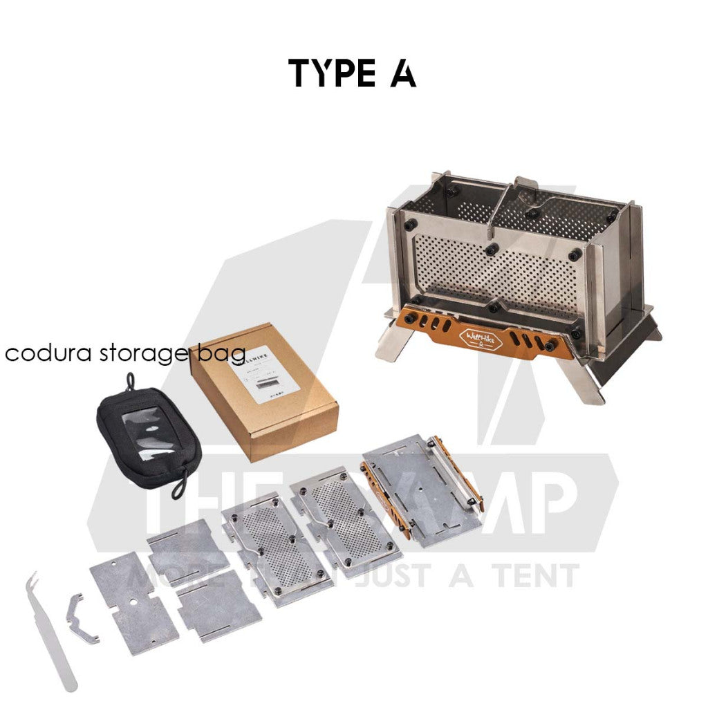 Wellhike SWS Mini Burner Firepit Incense Aroma Box Holder Firewood Fire Wood Rack