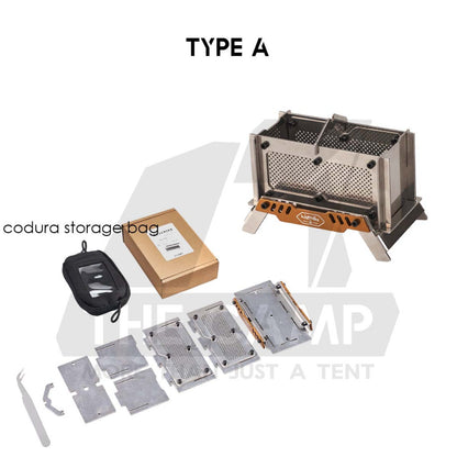 Wellhike SWS Mini Burner Firepit Incense Aroma Box Holder Firewood Fire Wood Rack