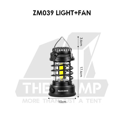 Blackdog ZM039 Light with Fan 2 in 1 Outdoor Camping Lamp Lantern Tripod Lampu CBD2550ZM039