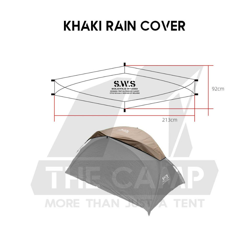 Wellhike SWS 2 Person Hiking Tent Morning Mist Lightweight Portable with Mesh Outdoor Camping Solo Khemah Rain Cover