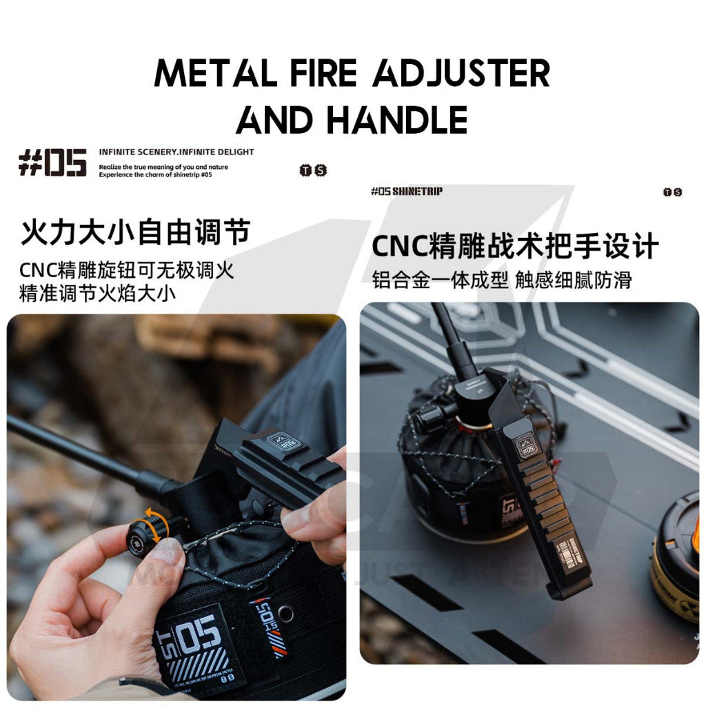 Shinetrip Flame Torch Gun Outdoor Camping High Power Firepit Fire Pit Burner Gas Adaptor Butane Flame Thrower A574
