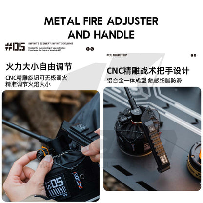 Shinetrip Flame Torch Gun Outdoor Camping High Power Firepit Fire Pit Burner Gas Adaptor Butane Flame Thrower A574