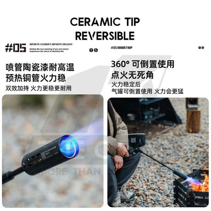 Shinetrip Flame Torch Gun Outdoor Camping High Power Firepit Fire Pit Burner Gas Adaptor Butane Flame Thrower A574