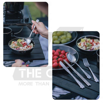 Blackdog 5 in 1 Cutlery Set Retro Vintage Style Stainless Steel 304 Outdoor Travel Camping Dining Picnic BD-CJ007