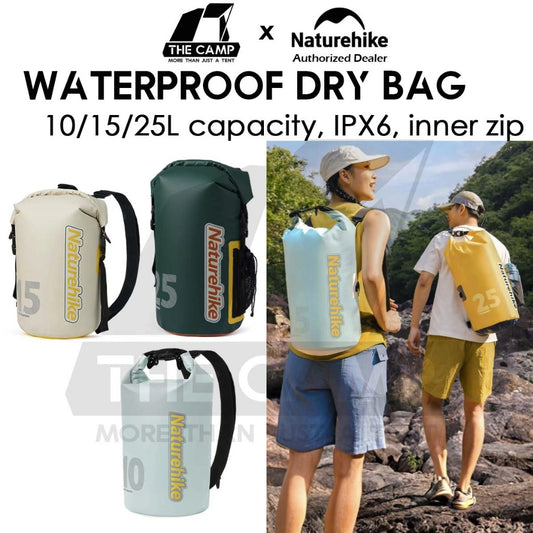 Naturehike Waterproof Dry Bag 10L 15L 25L Dry Wet Separation Backpack Outdoor Snorkeling Swimming Beach CNK2300BS017