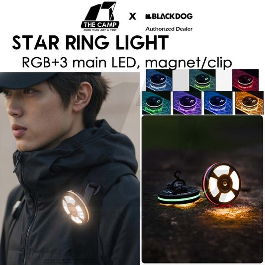 Blackdog Star Ring Light Outdoor Camping Atmosphere UFO LED Lamp Magnetic Hanging Tripod Hook CBD2550ZM040
