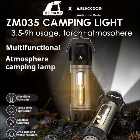 Blackdog ZM035 Camping Light with Torch Flashlight Atmosphere Magnetic Tactical Lamp Hanging Tripod Lampu CBD2550ZM035