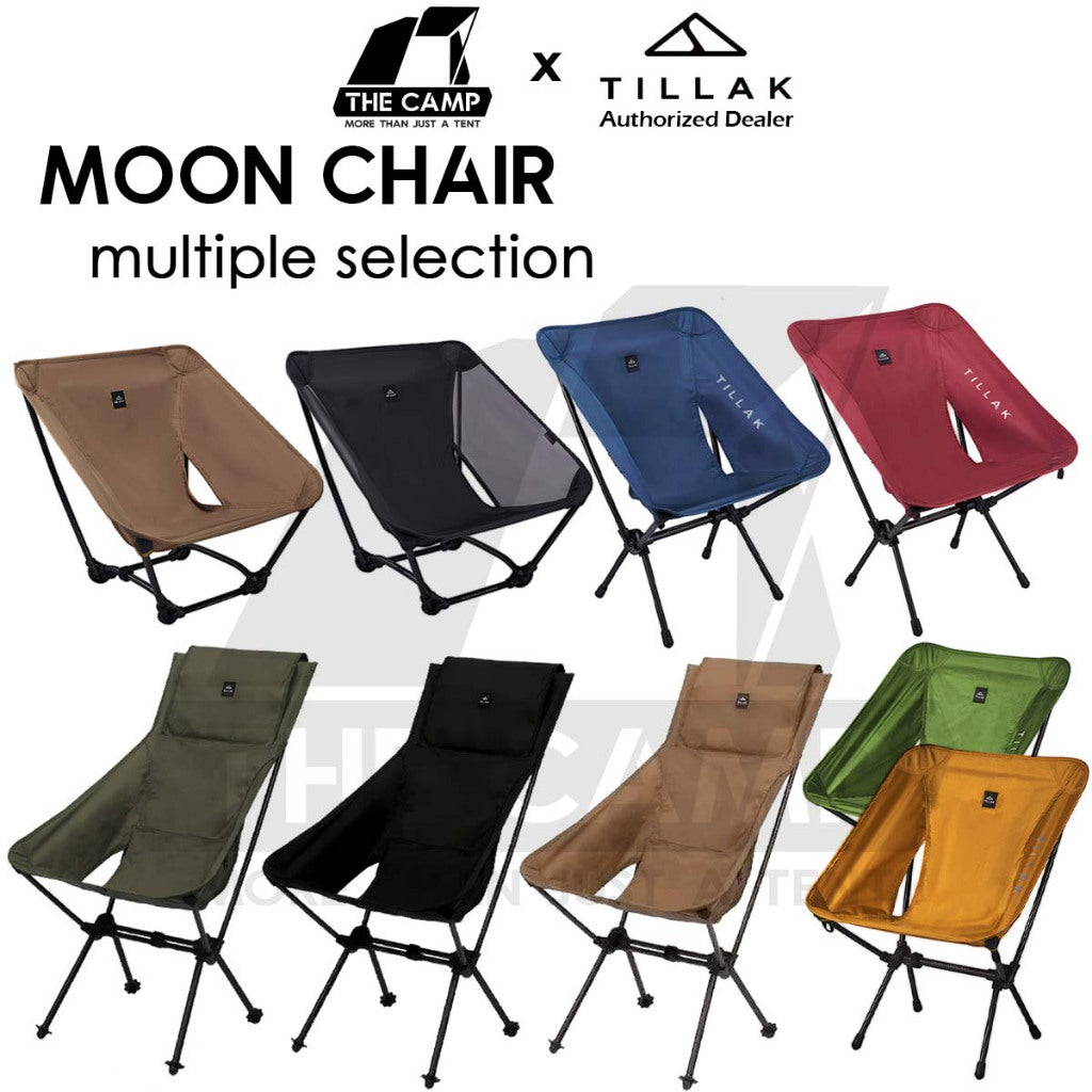 Tillak Moon Chair Low Back High Back 1000D Cordura Foldable Outdoor Camping Compact Size Kerusi Healing